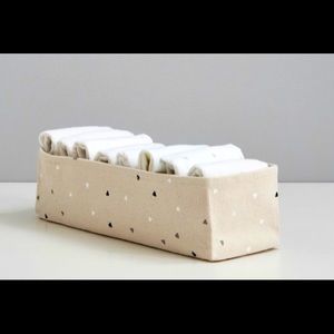 Pottery Barn Kids Gray Triangles Canvas Storage